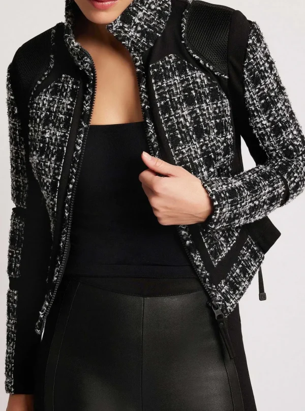 Women Blanc Noir Motos*Boucle Moto Mesh Jacket