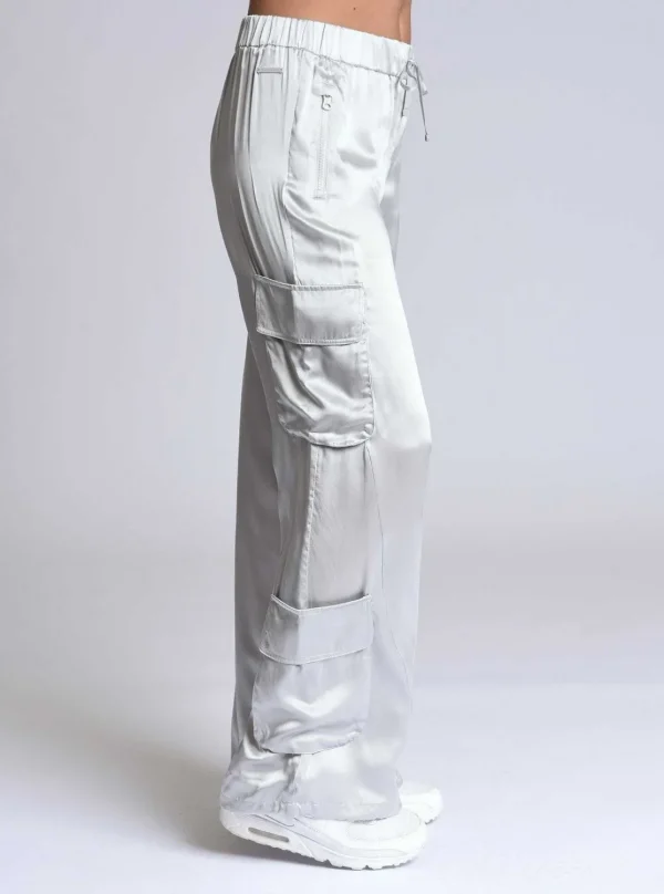 Women Blanc Noir Naval Blue*Chelsea Silk Wide Leg Pant