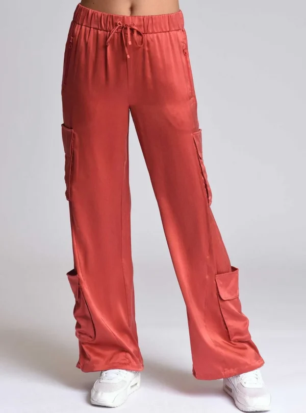 Women Blanc Noir Naval Blue*Chelsea Silk Wide Leg Pant