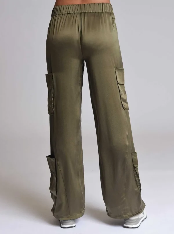 Women Blanc Noir Naval Blue*Chelsea Silk Wide Leg Pant