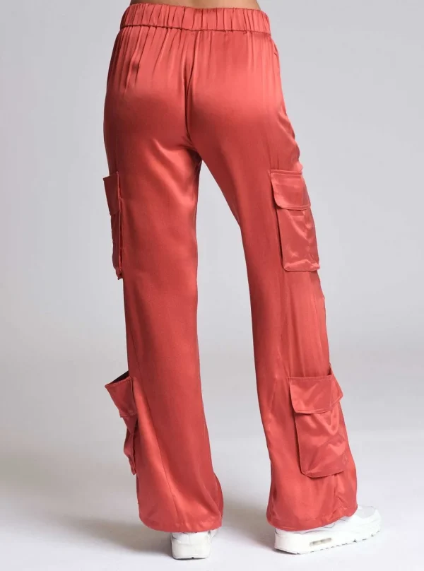Women Blanc Noir Naval Blue*Chelsea Silk Wide Leg Pant