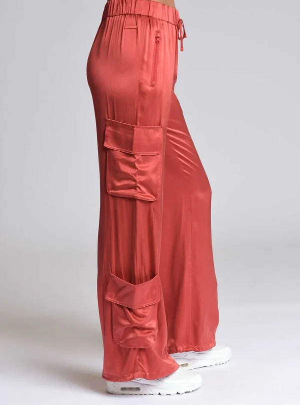 Women Blanc Noir Naval Blue*Chelsea Silk Wide Leg Pant