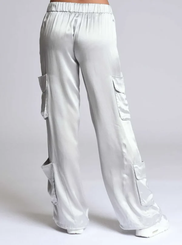 Women Blanc Noir Naval Blue*Chelsea Silk Wide Leg Pant