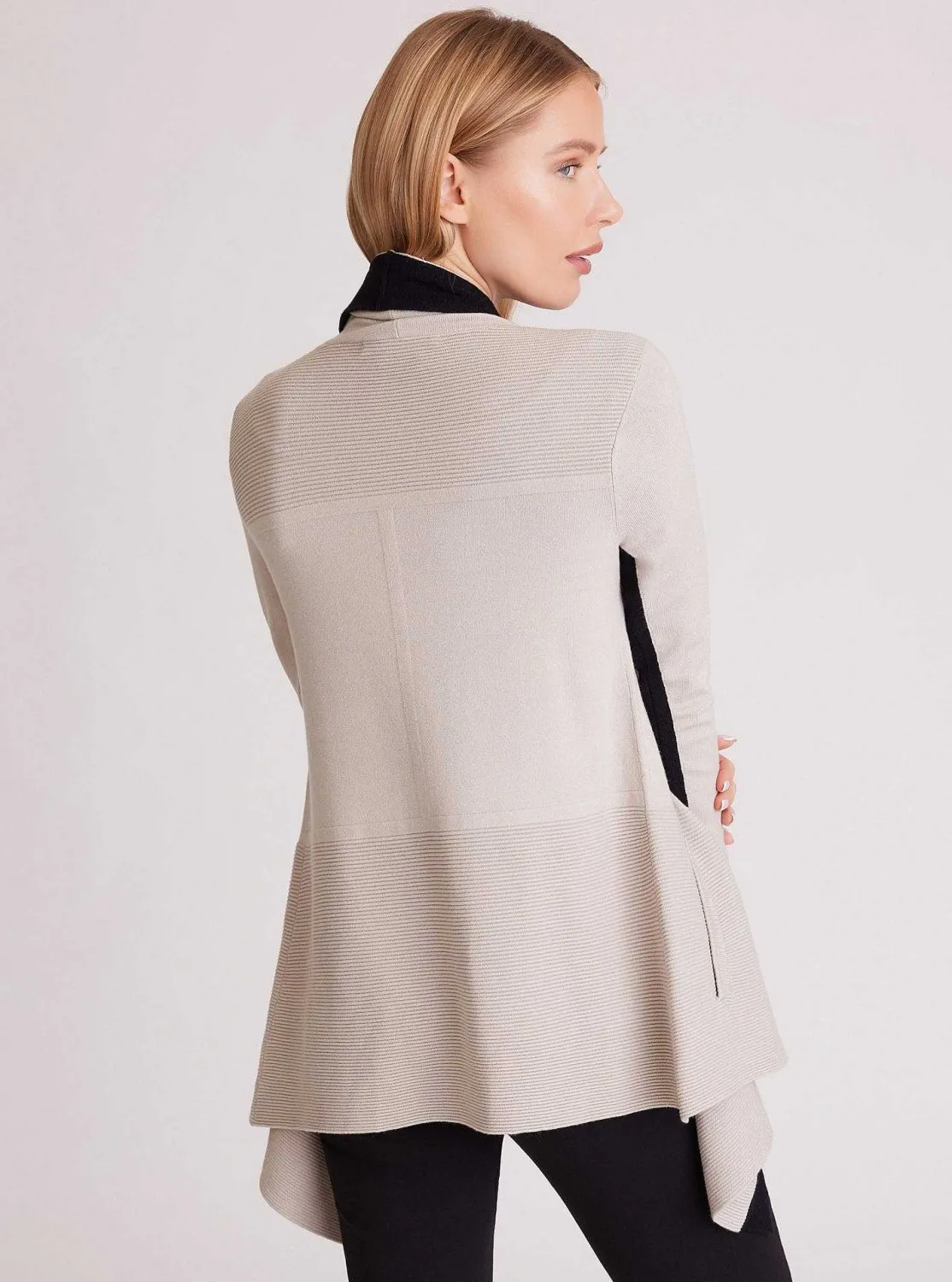 Women Blanc Noir Sweaters*Color Blocked Portola Cardigan