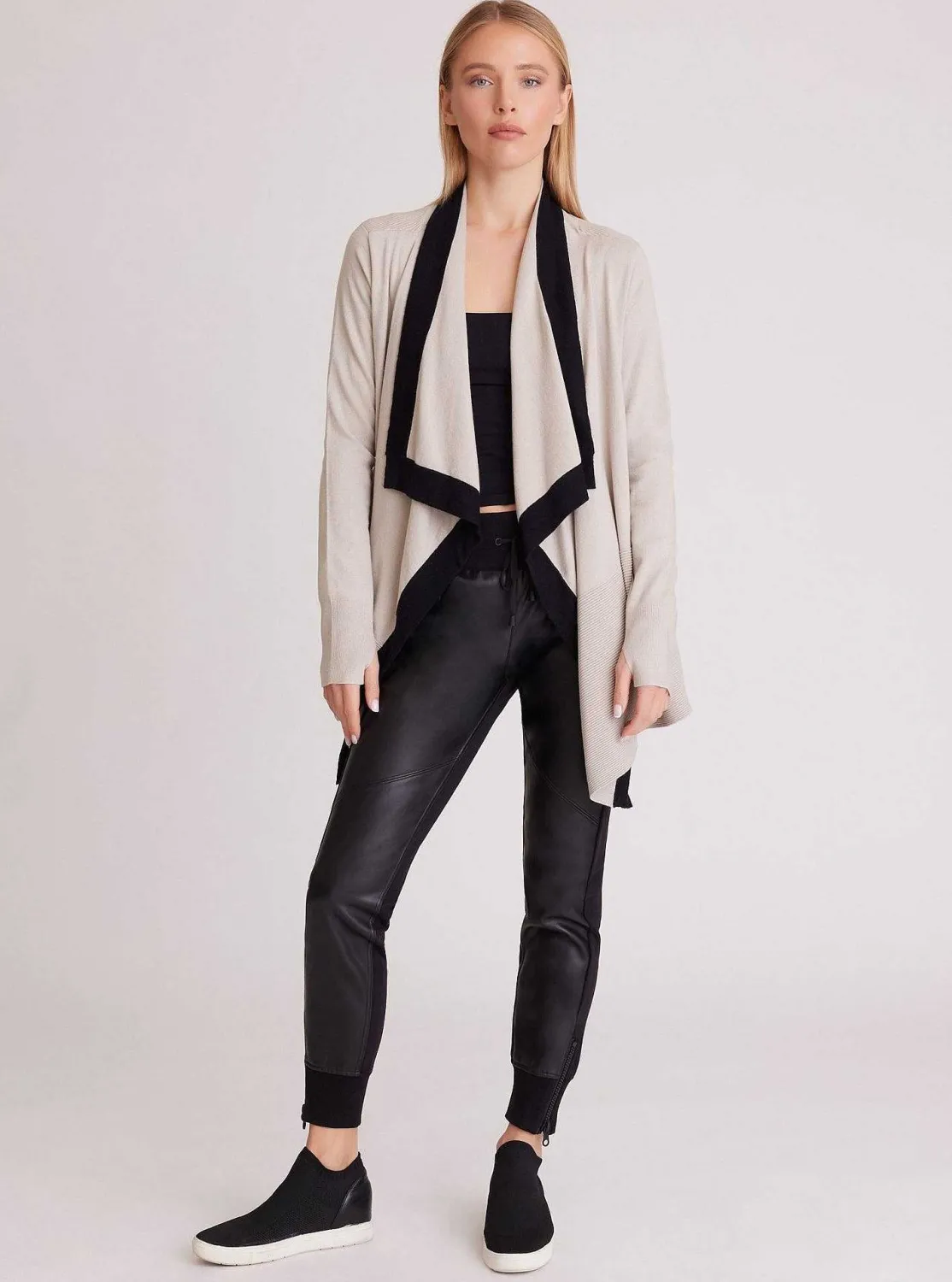 Women Blanc Noir Sweaters*Color Blocked Portola Cardigan