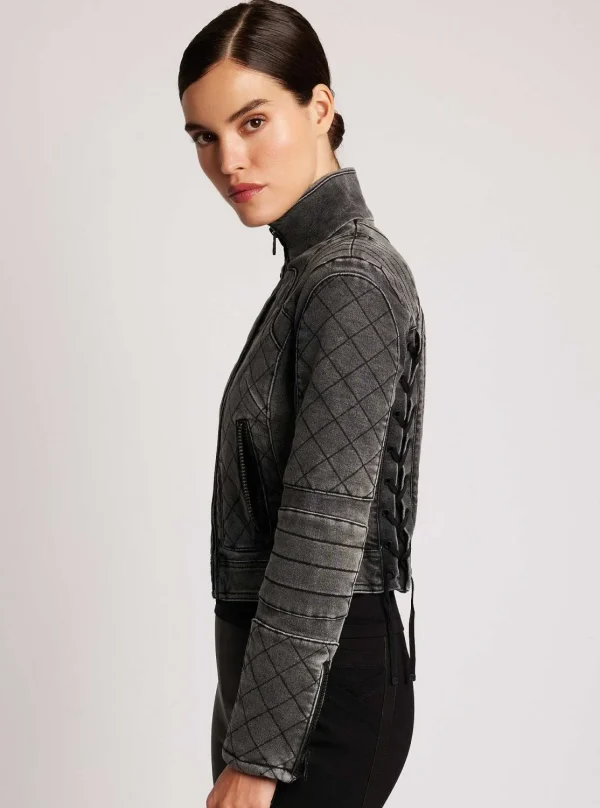 Women Blanc Noir Motos*Denim Moto Jacket