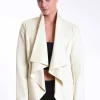 Women Blanc Noir Travel*Drape Front Jacket