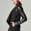 Women Blanc Noir Travel*Drape Front Jacket