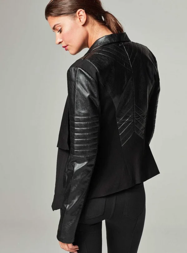 Women Blanc Noir Travel*Drape Front Jacket