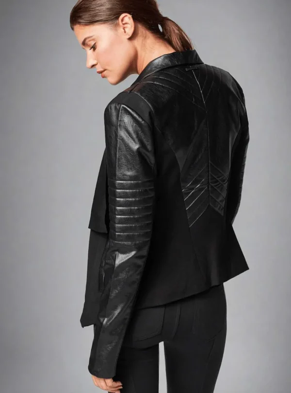 Women Blanc Noir Travel*Drape Front Jacket