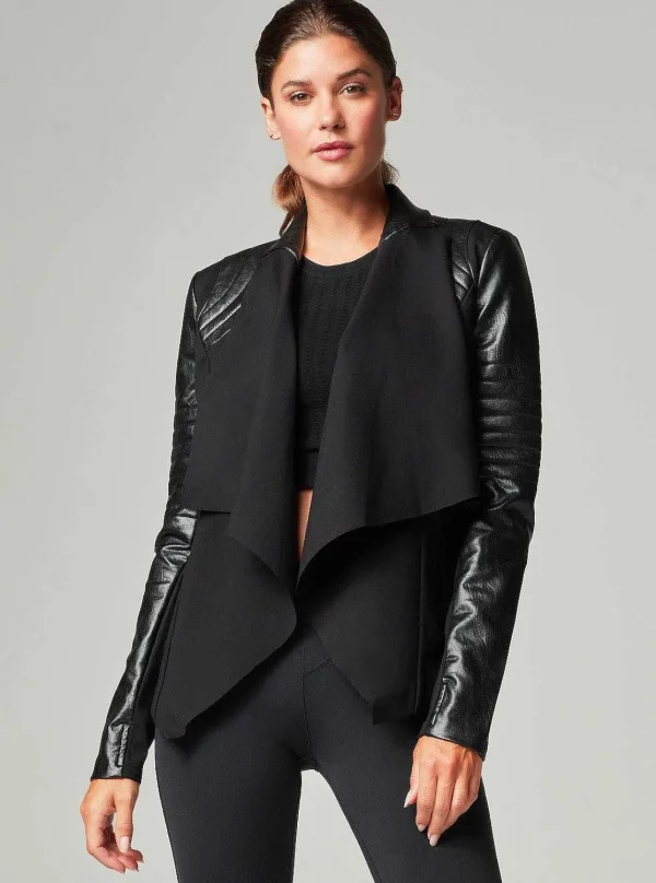Women Blanc Noir Travel*Drape Front Jacket