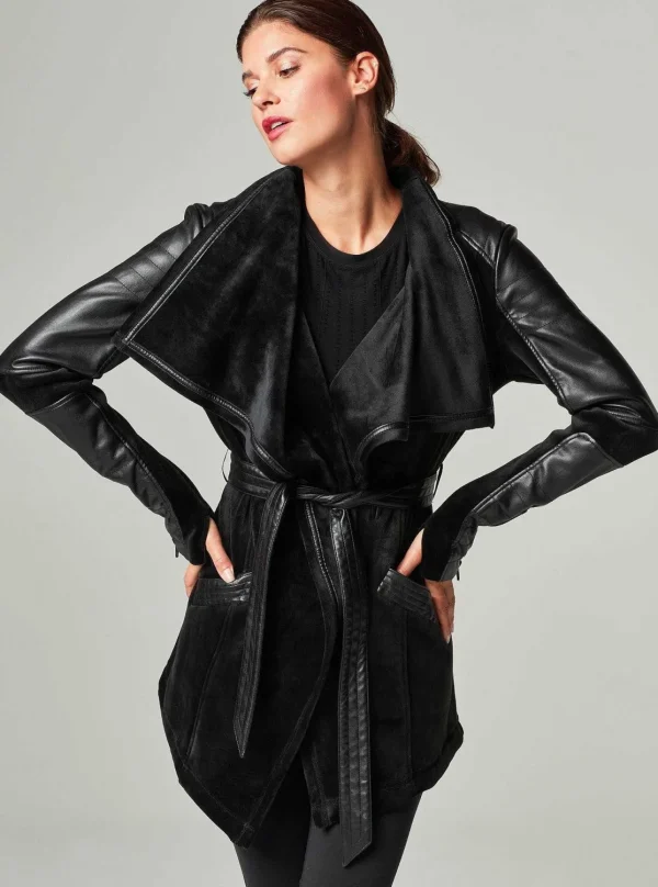 Women Blanc Noir Travel*Drape Velour Jacket