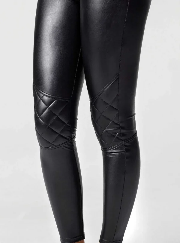 Women Blanc Noir Bottoms*Gold Quilted Legging