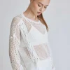 Women Blanc Noir Tops*Lace Up Sweatshirt