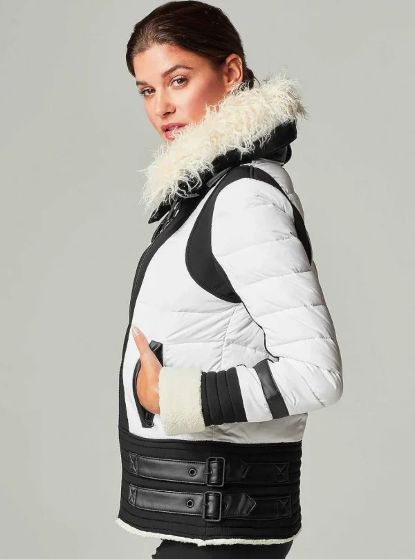 Women Blanc Noir Puffers & Coats*Moto Aviator Puffer - Down Filled