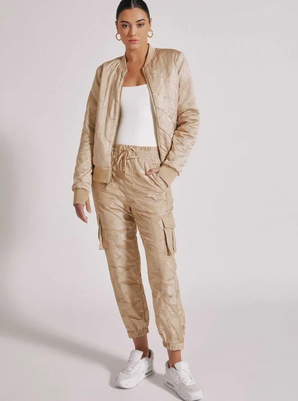 Women Blanc Noir Bottoms*New Camo Pant Gold Trims