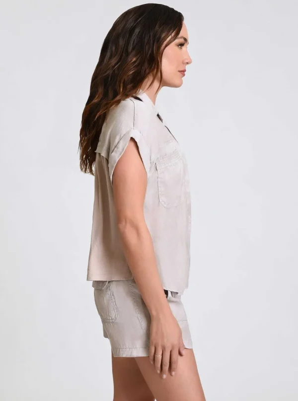 Women Blanc Noir Chambray Blue*Phoenix Tencel Camp Shirt