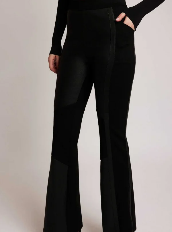 Women Blanc Noir Bottoms*Ponte Leather Bootcut