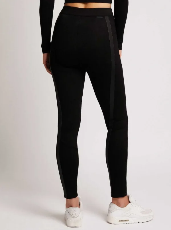 Women Blanc Noir Bottoms*Ponte Leather Legging