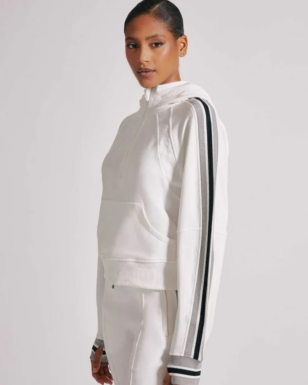 Women Blanc Noir Tops*Porto Half Zip Hoodie