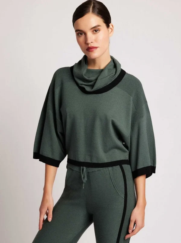 Women Blanc Noir Sweaters*Portola Cowl Neck Sweater