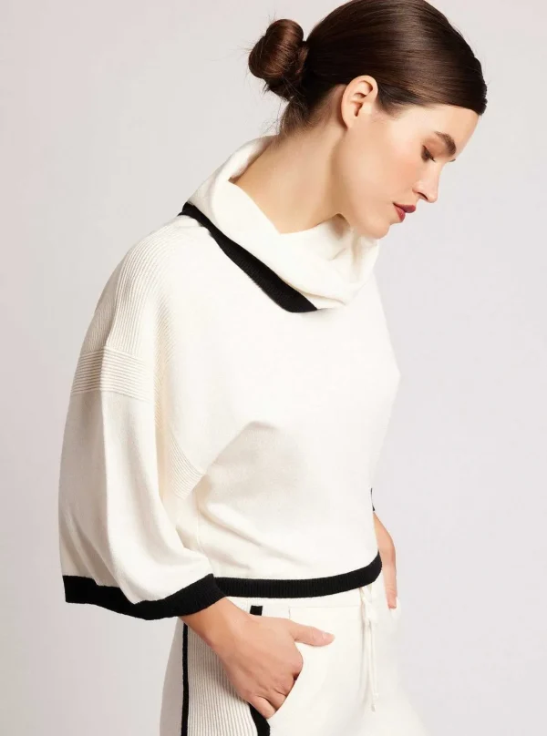 Women Blanc Noir Sweaters*Portola Cowl Neck Sweater