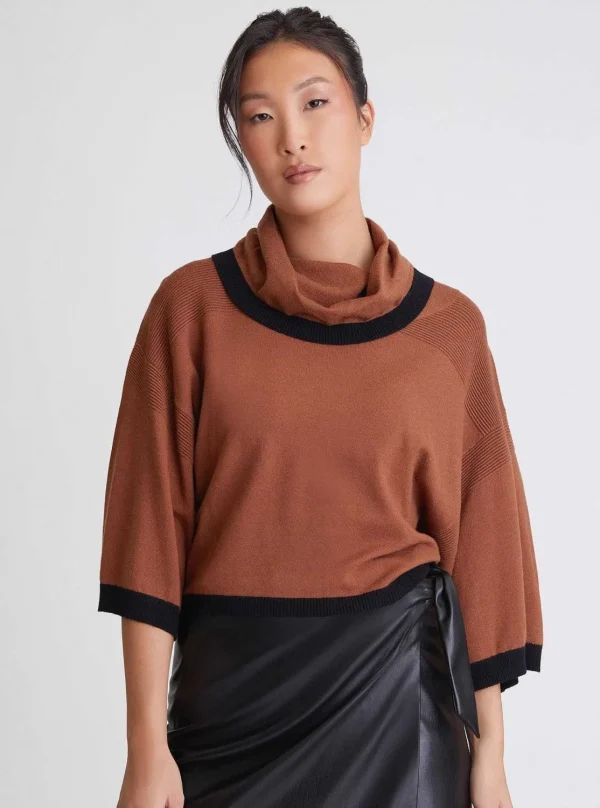 Women Blanc Noir Sweaters*Portola Cowl Neck Sweater