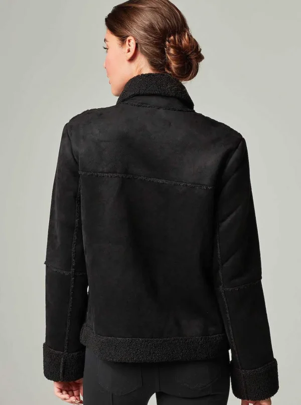 Women Blanc Noir Motos*Sherpa Zip Up Moto