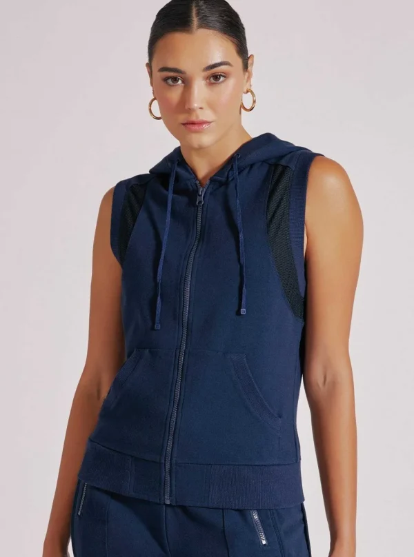 Women Blanc Noir Naval Blue*Tempest Zip Up Vest