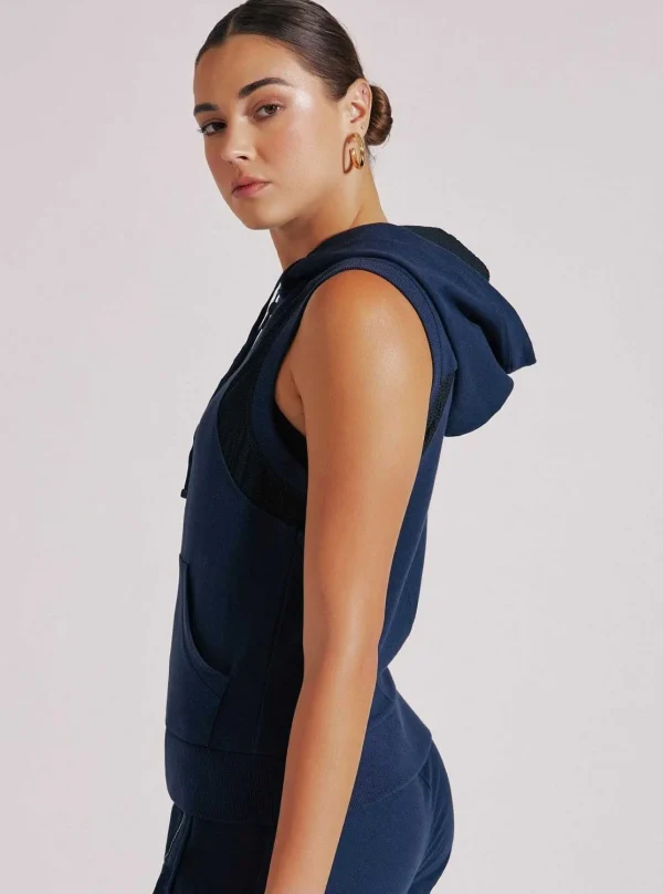Women Blanc Noir Naval Blue*Tempest Zip Up Vest