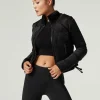 Women Blanc Noir Motos*Velour Moto Jacket