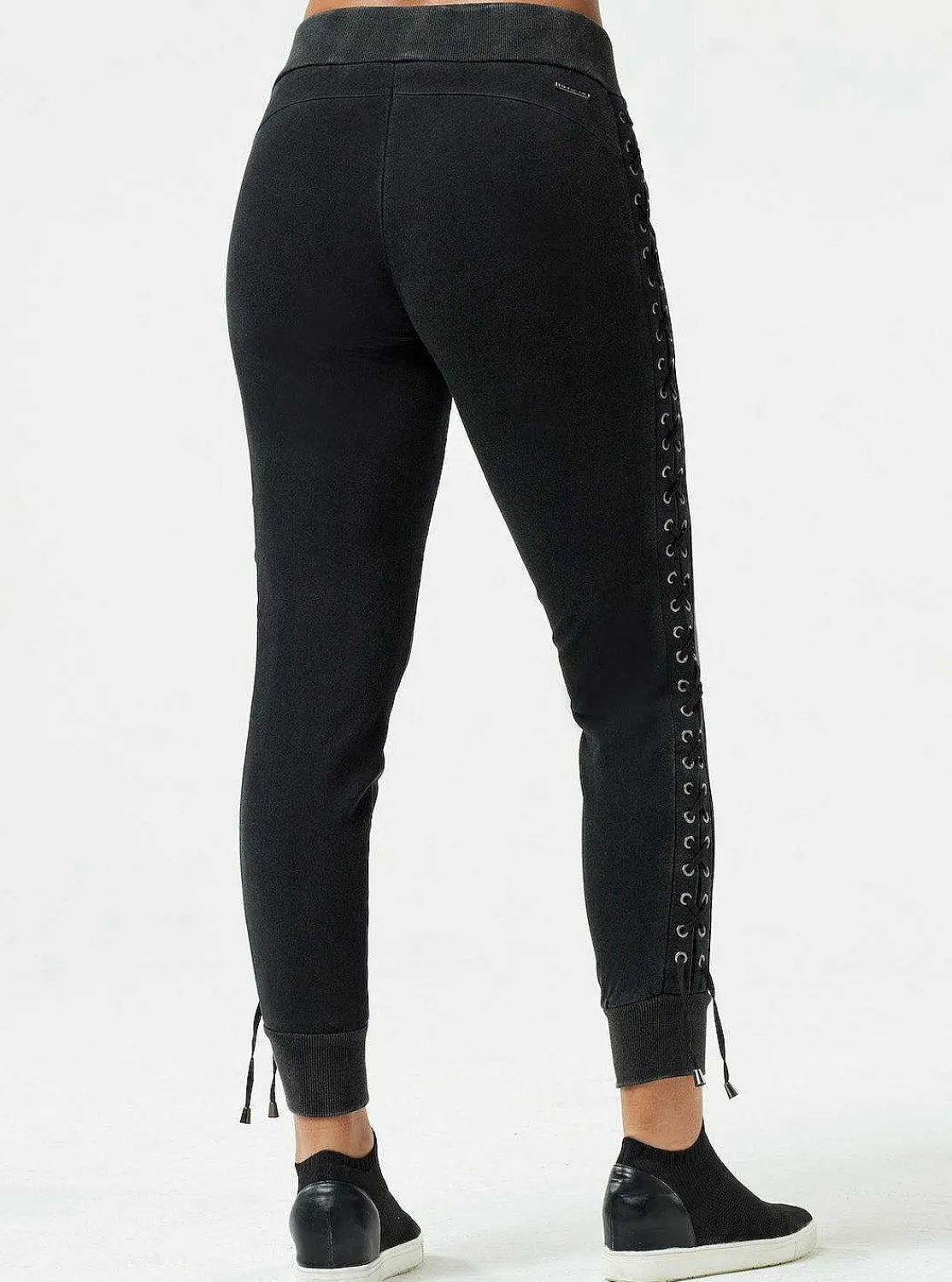 Women Blanc Noir Bottoms*Vintage Wash Lace Up Jogger