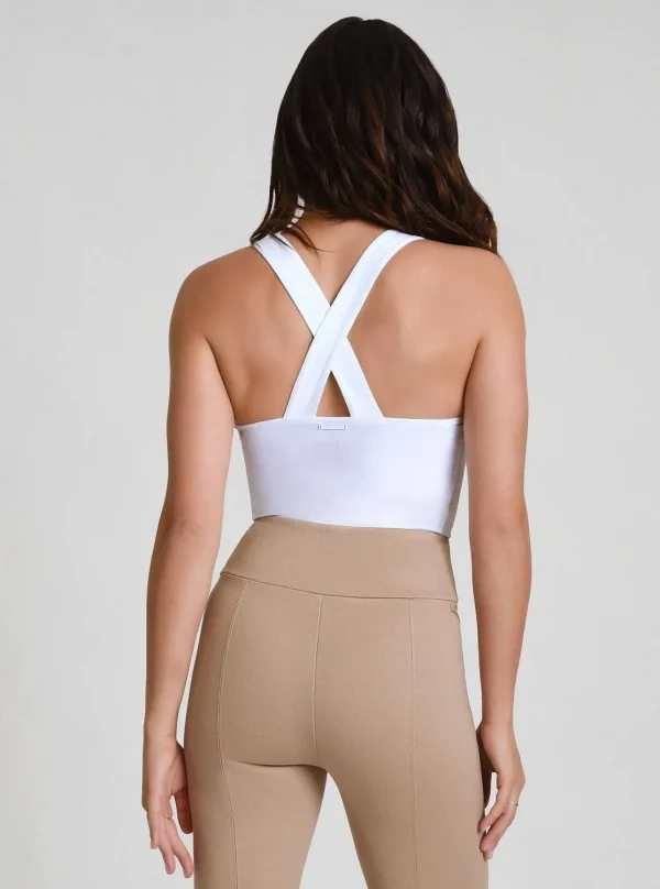 Women Blanc Noir Tops*Zip Front Bodysuit