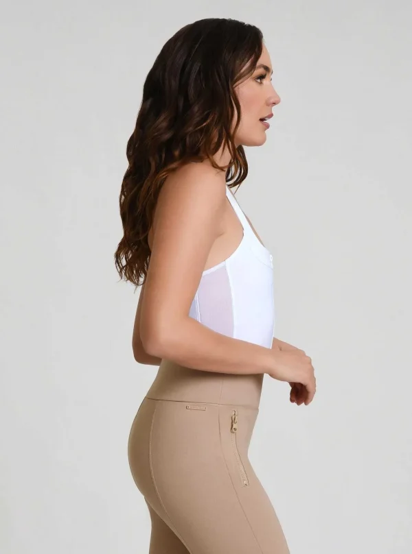 Women Blanc Noir Tops*Zip Front Bodysuit
