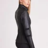 Women Blanc Noir Motos*Zip Front Moto Jacket